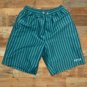 Polar Skate Co. Stripes Shorts Green Small